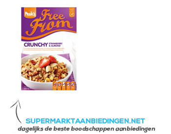 Peak's Crunchy aardbei-amandel aanbieding