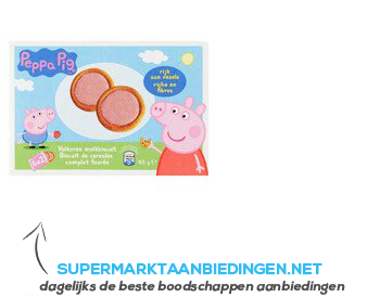 Peppa Volkoren melkbiscuit aanbieding