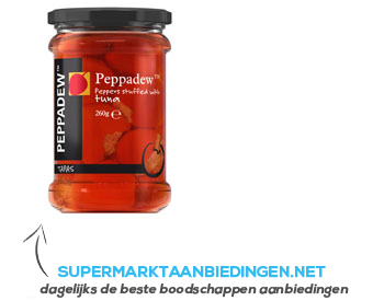 Peppadew Mild pikante pepers gevuld met tonijn aanbieding