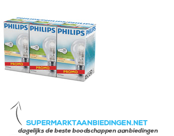 Philips Eco classic dim warmwit 630 lumen 55W E2 aanbieding