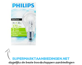 Philips Ecoclassic 30 helder 28W grote fitting aanbieding