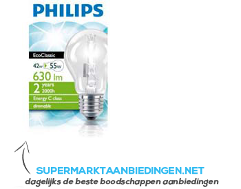 Philips Ecoclassic 30 helder 42W grote fitting aanbieding