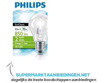 Philips Ecoclassic 30 helder 53W grote fitting aanbieding