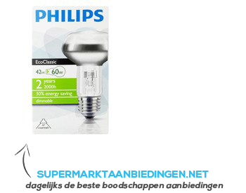 Philips Ecoclassic 30 reflector 42W gr. fitting aanbieding