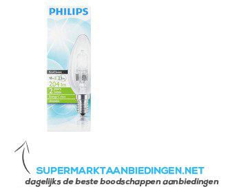 Philips Ecolamp helder kaars 18W kf aanbieding