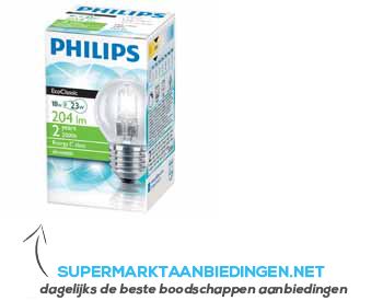 Philips Ecolamp helder kogel 18W nf aanbieding