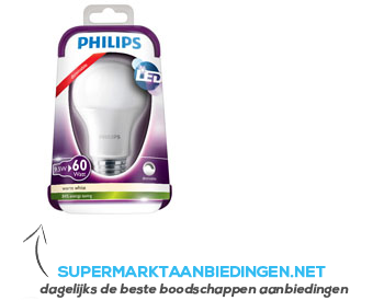Philips Ledlamp warmwit dim 60W E27 220-240V aanbieding