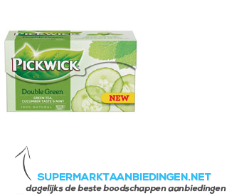 Pickwick Double green cucumber-mint 1-kops aanbieding