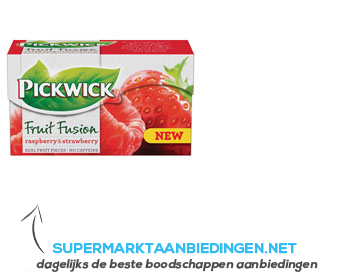 Pickwick Fruit fusion framboos-aardbei 1-kops aanbieding