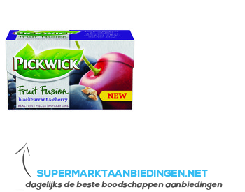 Pickwick Fruit fusion zwarte bes-kers 1-kops aanbieding