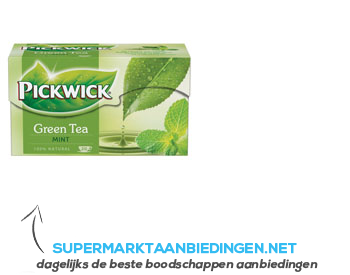 Pickwick Groene thee mint 1-kops aanbieding