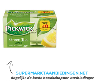 Pickwick Groene thee original lemon 1-kops