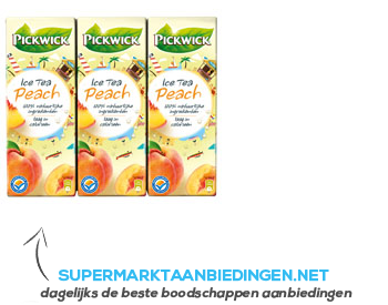 Pickwick Ice tea mini perzik 6-pack aanbieding