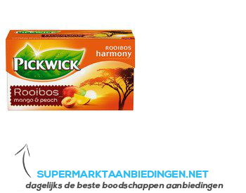 Pickwick Rooibos mango-perzik 1-kops aanbieding
