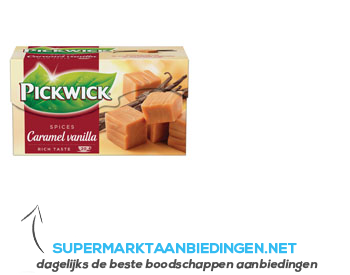 Pickwick Thee caramel vanilla 1-kops aanbieding