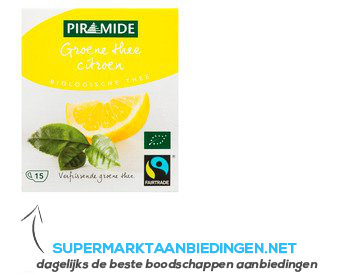 Piramide Groene thee citroen fairtrade aanbieding