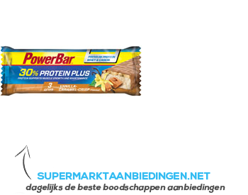 Powerbar 30% Protein plus vanilla caramel-crisp aanbieding