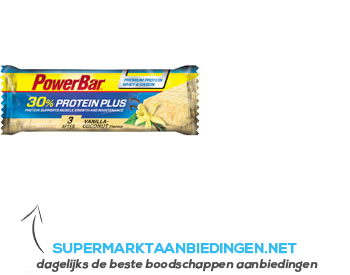 Powerbar 30% Protein plus vanilla coconut aanbieding