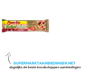 Powerbar Natural energey cereal strawberry cranb aanbieding