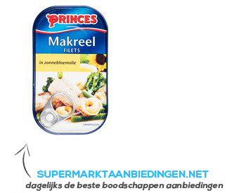 Princes Makreel in zonnebloemolie aanbieding