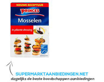 Princes Mosselen in pikante saus aanbieding