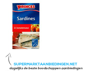 Princes Sardines in tomatensaus MSC aanbieding