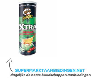 Pringles Xtra kickin sour cream & onion aanbieding