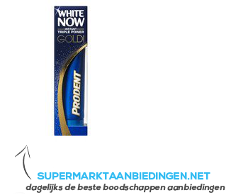 Prodent Tandpasta white now gold aanbieding