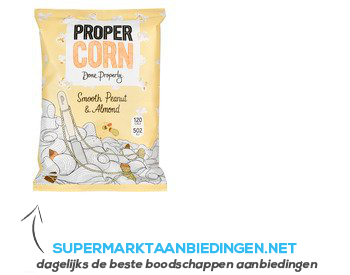 Propercorn Smooth peanut & almond aanbieding