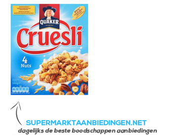 Quaker Cruesli 4 noten aanbieding