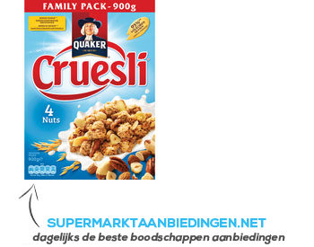 Quaker Cruesli 4 noten voordeel