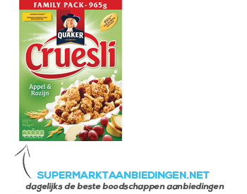 Quaker Cruesli appel-rozijn voordeel