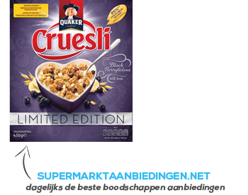 Quaker Cruesli berrylicious limited edition aanbieding