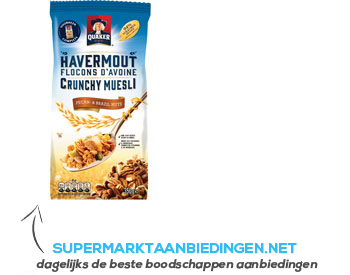 Quaker Havermout crunchy muesli pecan&paranoten