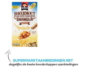 Quaker Havermout granola original aanbieding