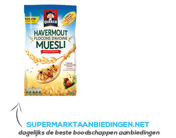 Quaker Havermout muesli multifruit aanbieding