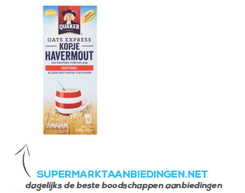 Quaker Kopje havermout naturel aanbieding