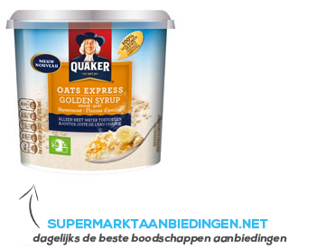 Quaker Oats express havermout golden syrup aanbieding