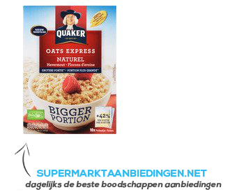 Quaker Oats express havermout grotere portie