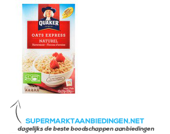 Quaker Oats express havermout naturel aanbieding