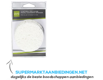 QVS Natuurlijke cellulose gezichtssponzen aanbieding