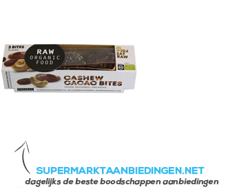 Raw Organic Food Cacao bites cashew aanbieding
