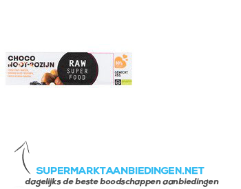 Raw Organic Food Chocolade reep noot rozijnen aanbieding