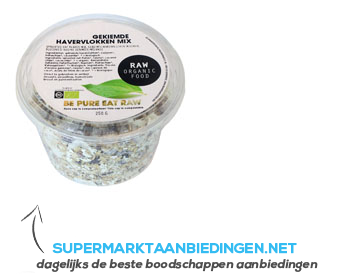 Raw Organic Food Gekiemde havervlokken mix aanbieding