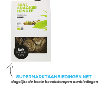 Raw Organic Food Mini snacker hennep aanbieding