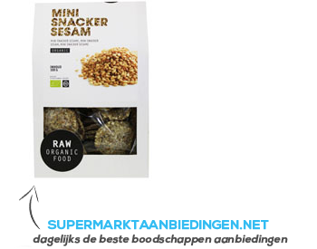 Raw Organic Food Mini snacker sesam aanbieding