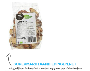 Raw Organic Food Paranoten raw aanbieding