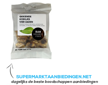 Raw Organic Food Sprouted fruit cookie four seeds-granola aanbieding