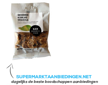 Raw Organic Food Sprouted fruity cookie buckwheat-granola aanbieding