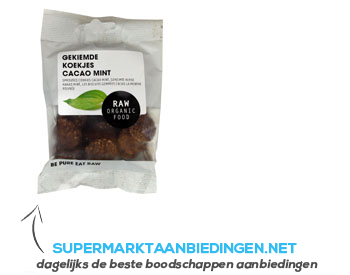 Raw Organic Food Sprouted fruity cookie cacao aanbieding